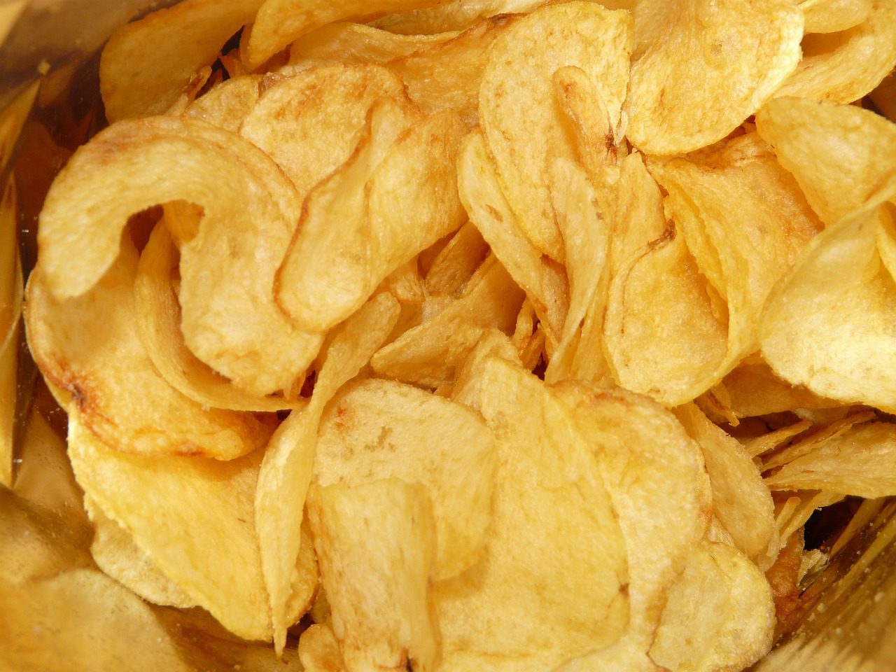 A close up of some potato chips